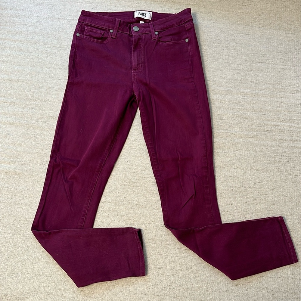 Paige Merlot Skinny Jeans Size 27
